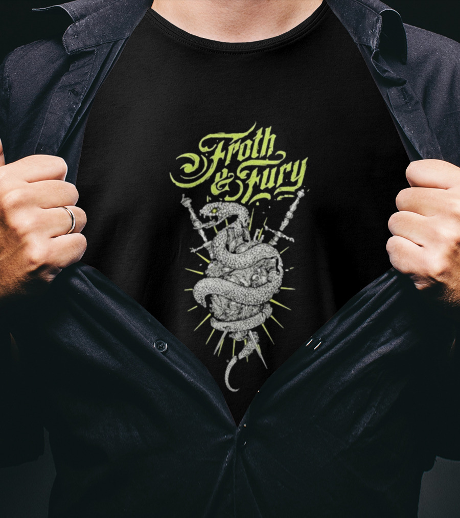 Froth & Fury Snake Heart With Swords Perth T-Shirt