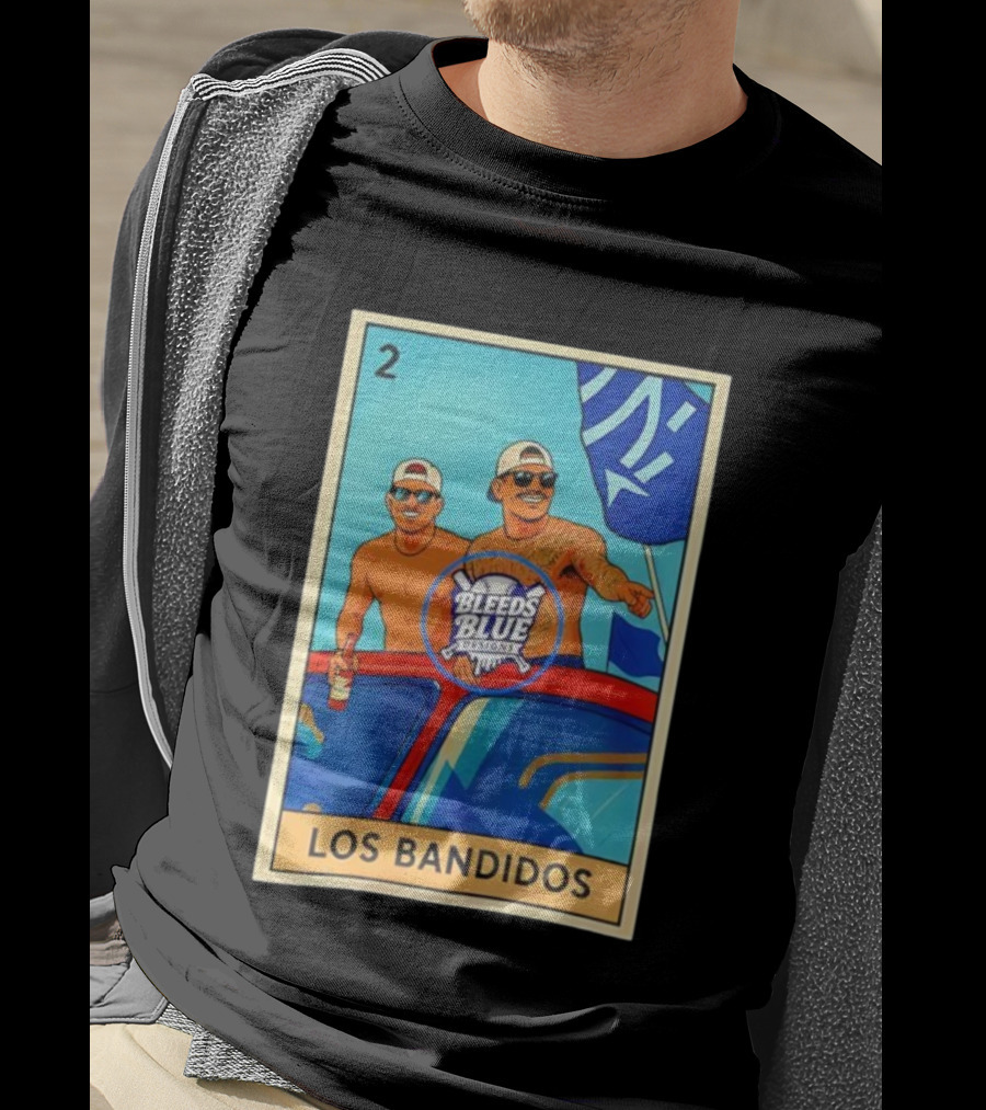Dodgers Los Bandidos Loteria Card Bleeds Blue Designs T-Shirt