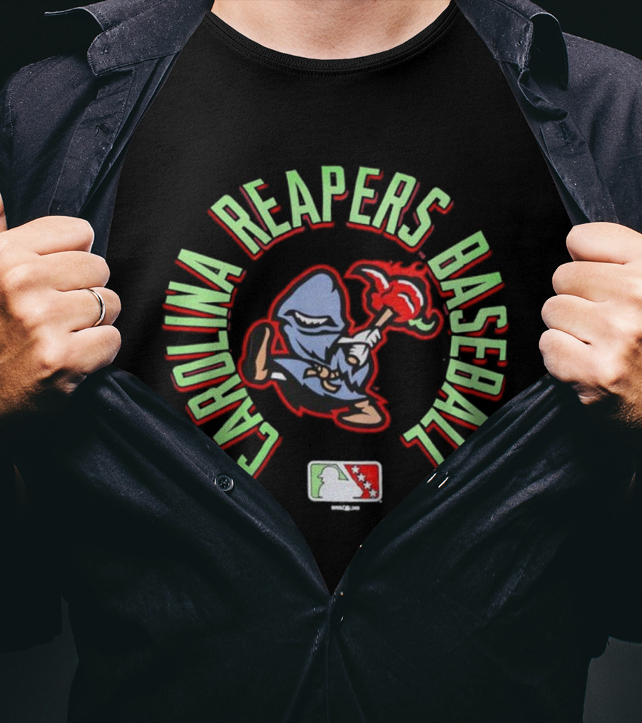 Carolina Reapers Baseball Chili Pepper Character MLB Style T-Shirt