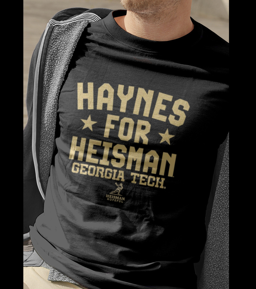 Georgia Tech Haynes For Heisman Campaign Football Recognition T-Shirt
