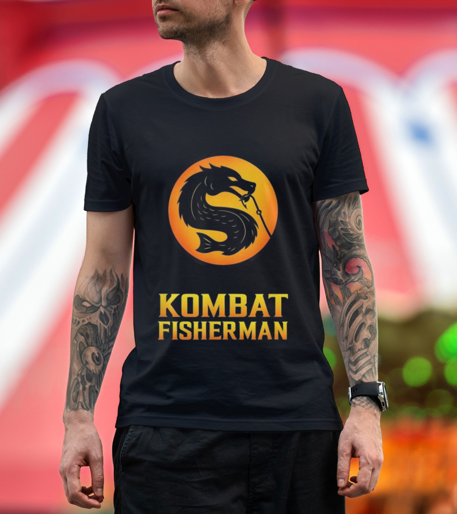 Kombat Fisherman Salmon Fishing Combat Gaming T-Shirt