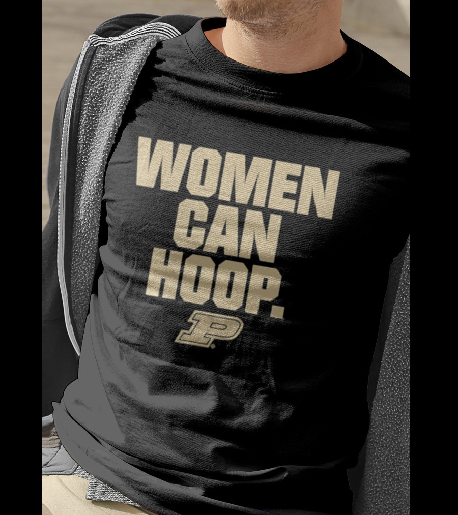 Purdue Boilermakers Women Can Hoop Basketball Logo T-Shirt