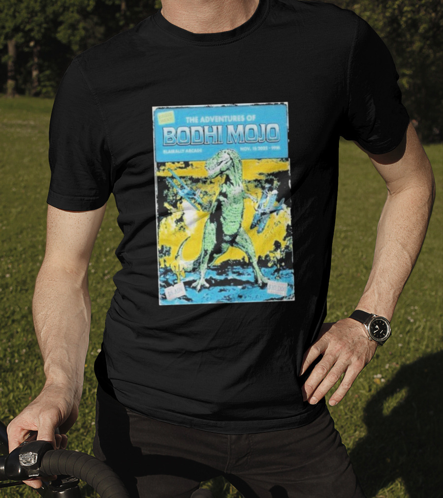 The Adventures Of Bodhi Mojo Nov 15 2025 Blairally Arcade Dinosaur Event T-Shirt