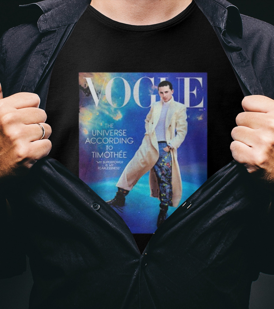 US Vogue Timothée Chalamet December Issue The Universe According To Timothée T-Shirt