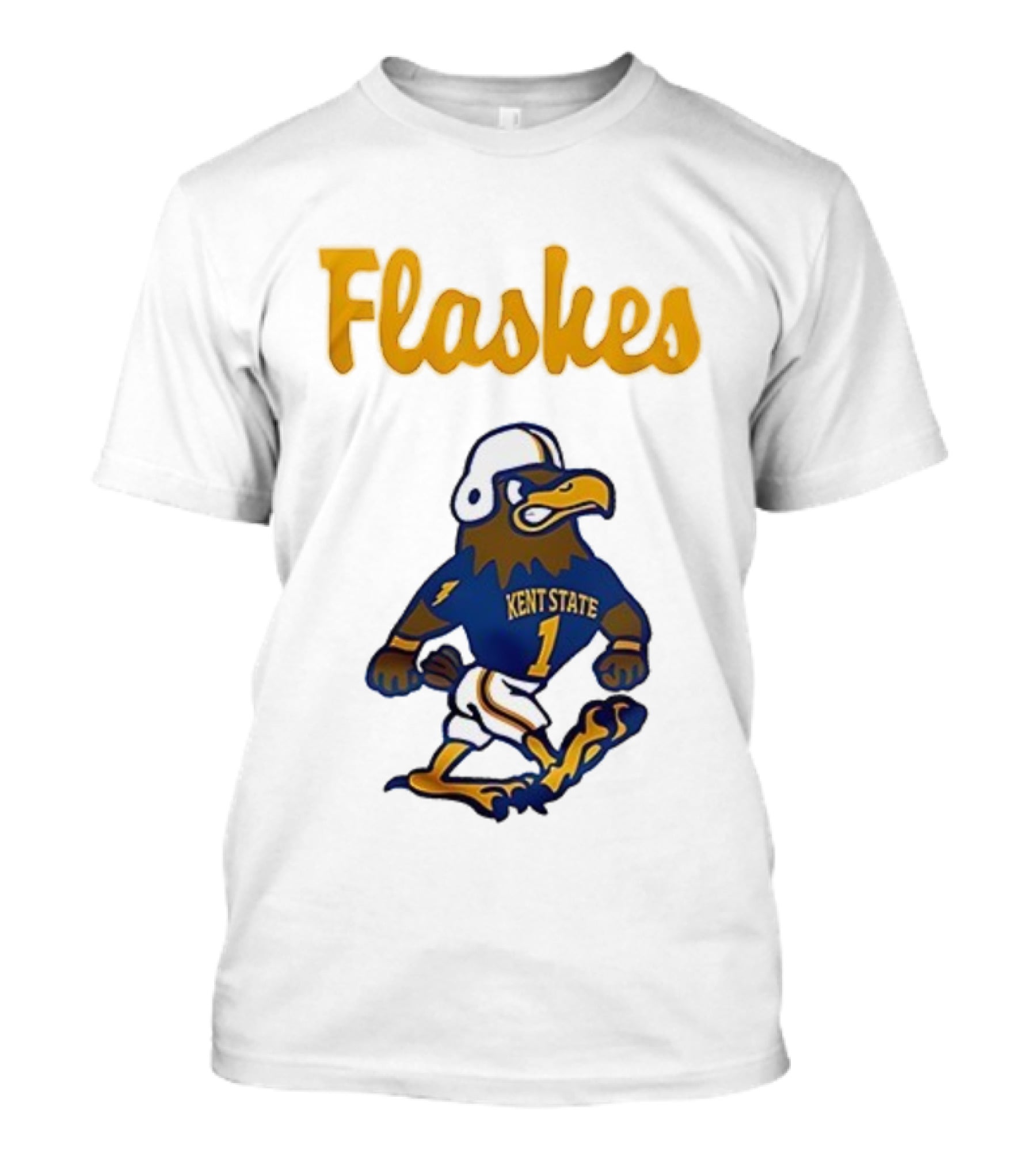 Kent State Golden Flashes Mascot Football Blue Jersey T-Shirt