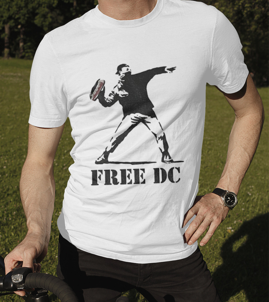 Free DC Sandwich Thrower Banksy Style T-Shirt