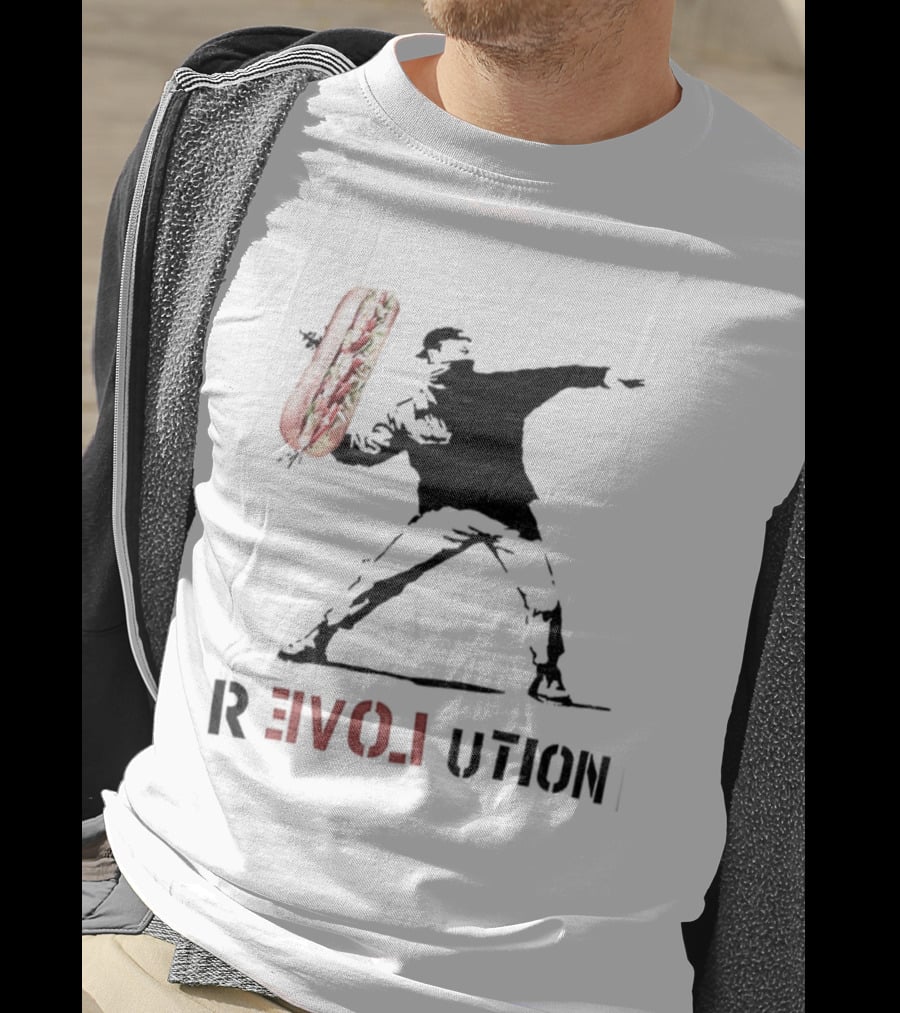 Revolutionary Sandwich Thrower Parody T-Shirt