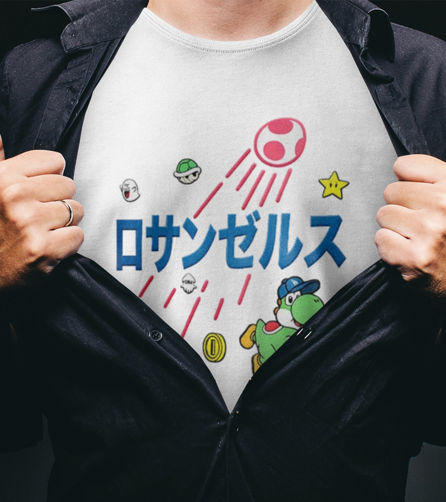 Yoshinobu Yamamoto Los Angeles Dodgers Yoshi Mario World Series MVP 2025 T-Shirt