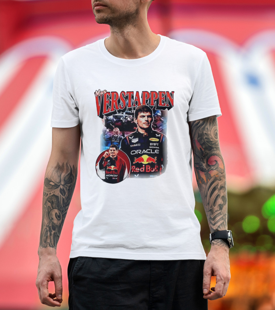 Max Verstappen Red Bull Racing Oracle Honda Mobil1 Bybit T-Shirt