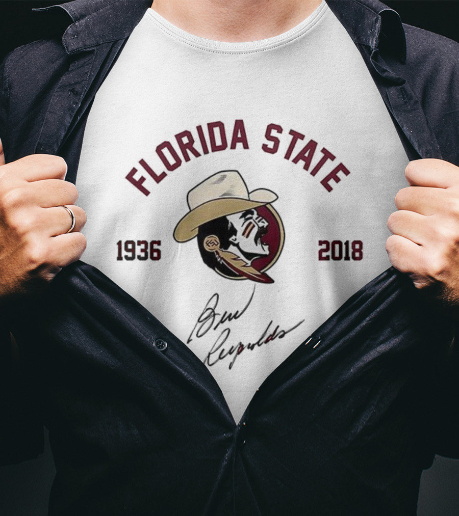 Florida State Seminoles Burt Reynolds Cowboy Hat 1936-2018 T-Shirt