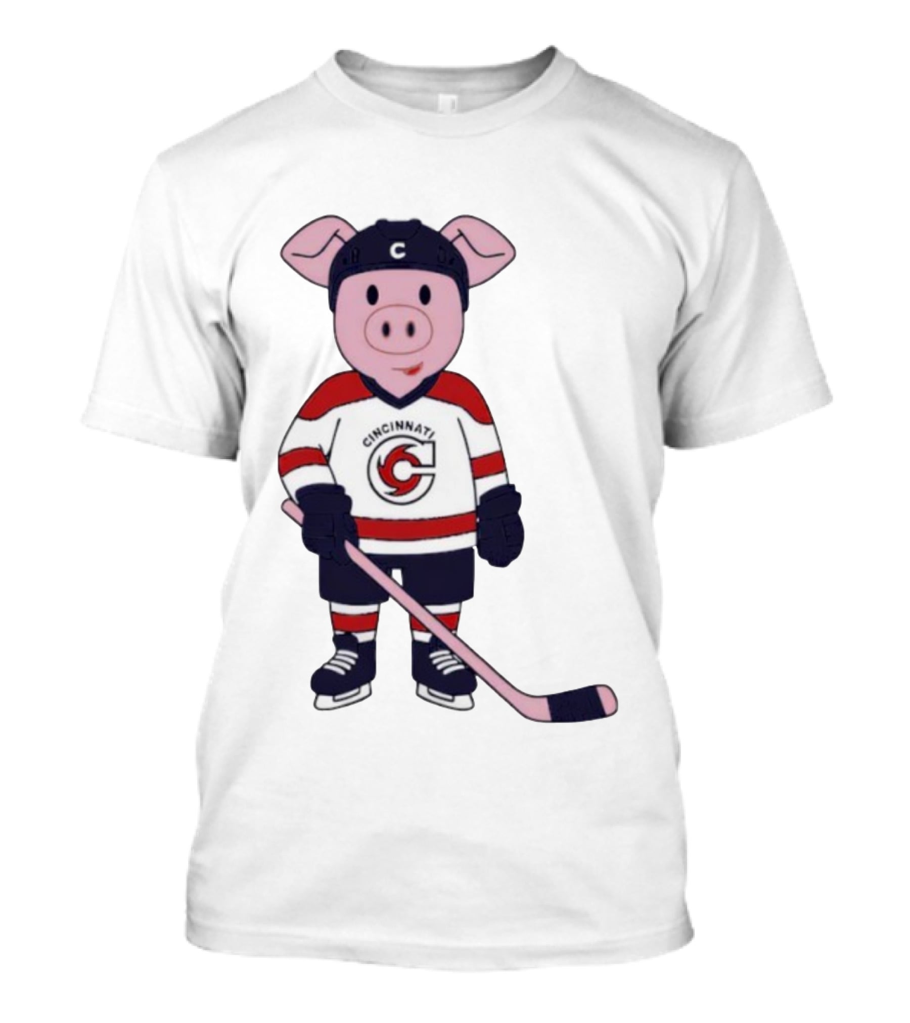 Mom Dad Choppy Puck Chop Kids Mascot Cincinnati Hockey T-Shirt