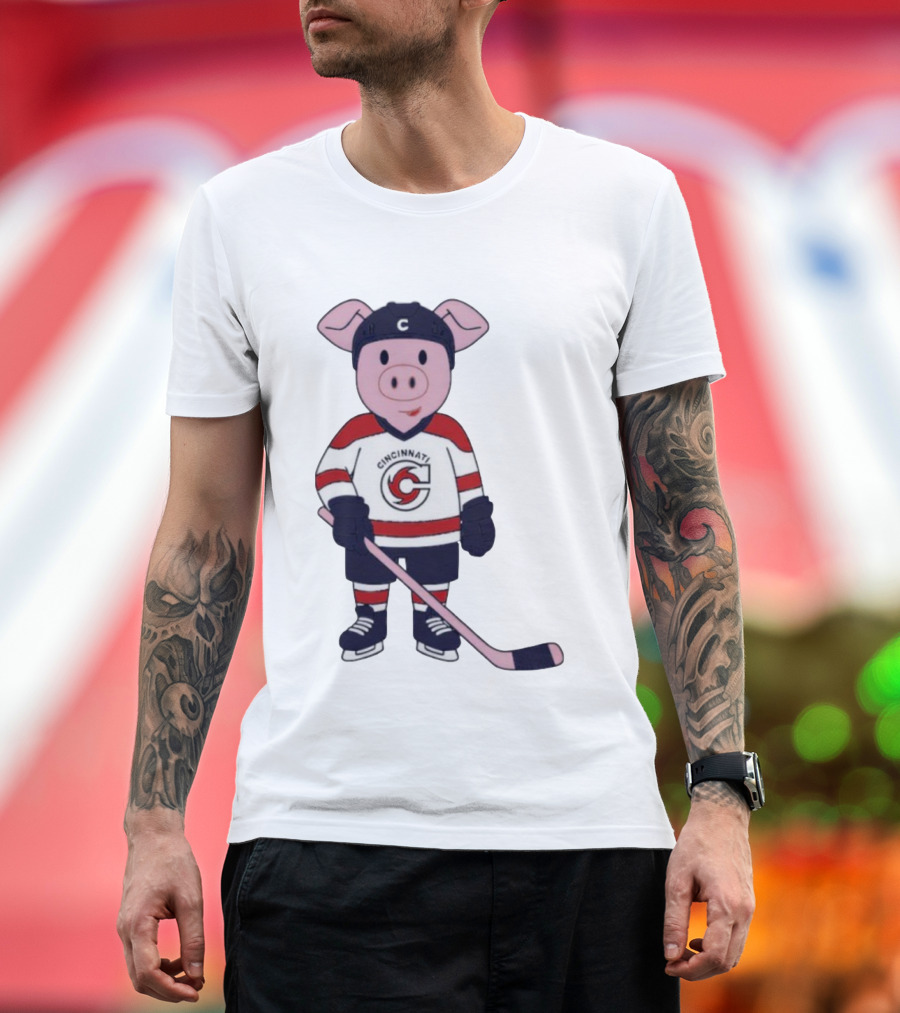 Mom Dad Choppy Puck Chop Kids Mascot Cincinnati Hockey T-Shirt
