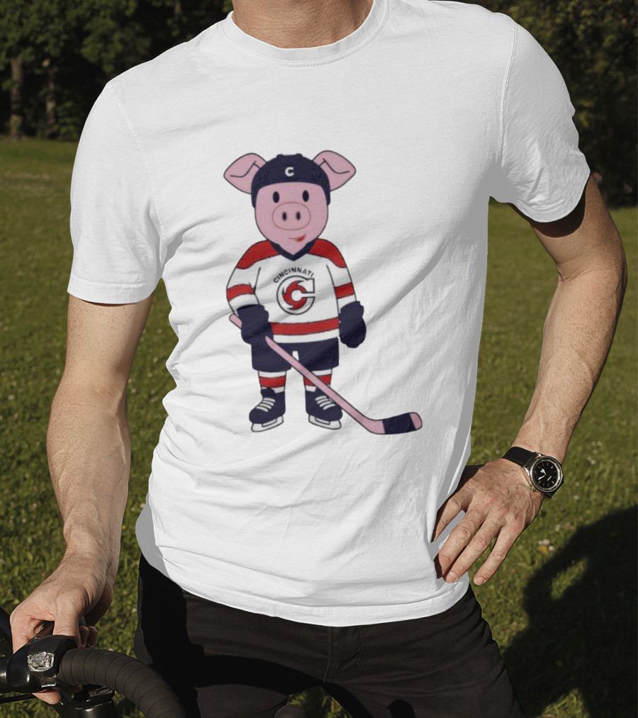 Mom Dad Choppy Puck Chop Kids Mascot Cincinnati Hockey T-Shirt