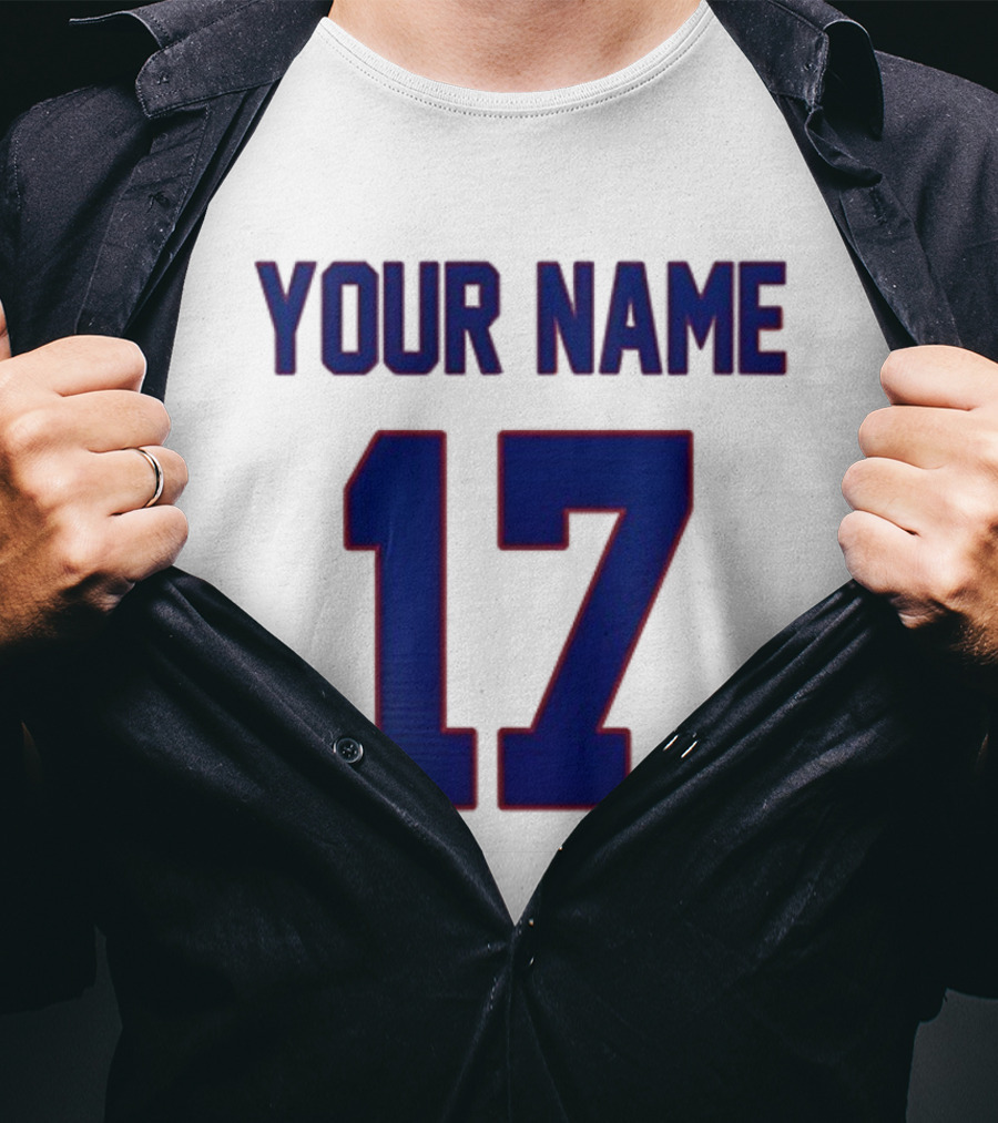 New York Giants Your Name 17 Old School Fits 2025 Football T-Shirt