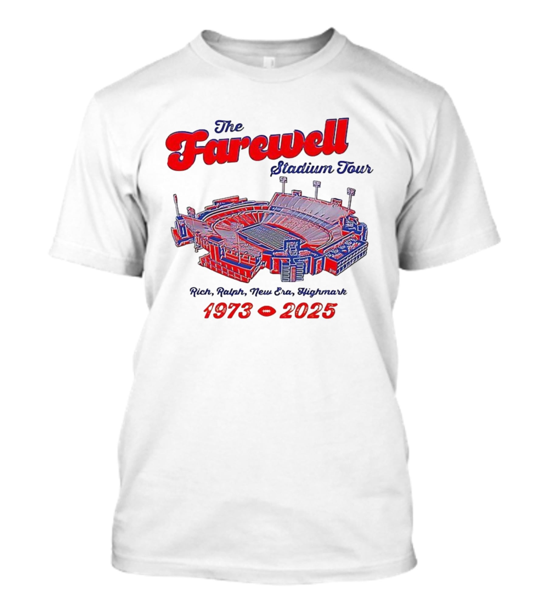 The Farewell Stadium Tour Richfield Ralph Wilson New Era Highmark 1973-2025 T-Shirt