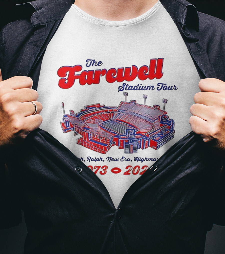 The Farewell Stadium Tour Richfield Ralph Wilson New Era Highmark 1973-2025 T-Shirt