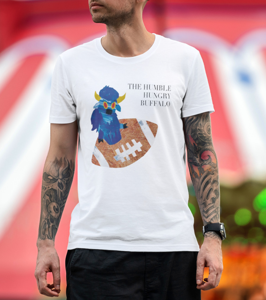 The Humble Hungry Buffalo Riding A Football T-Shirt