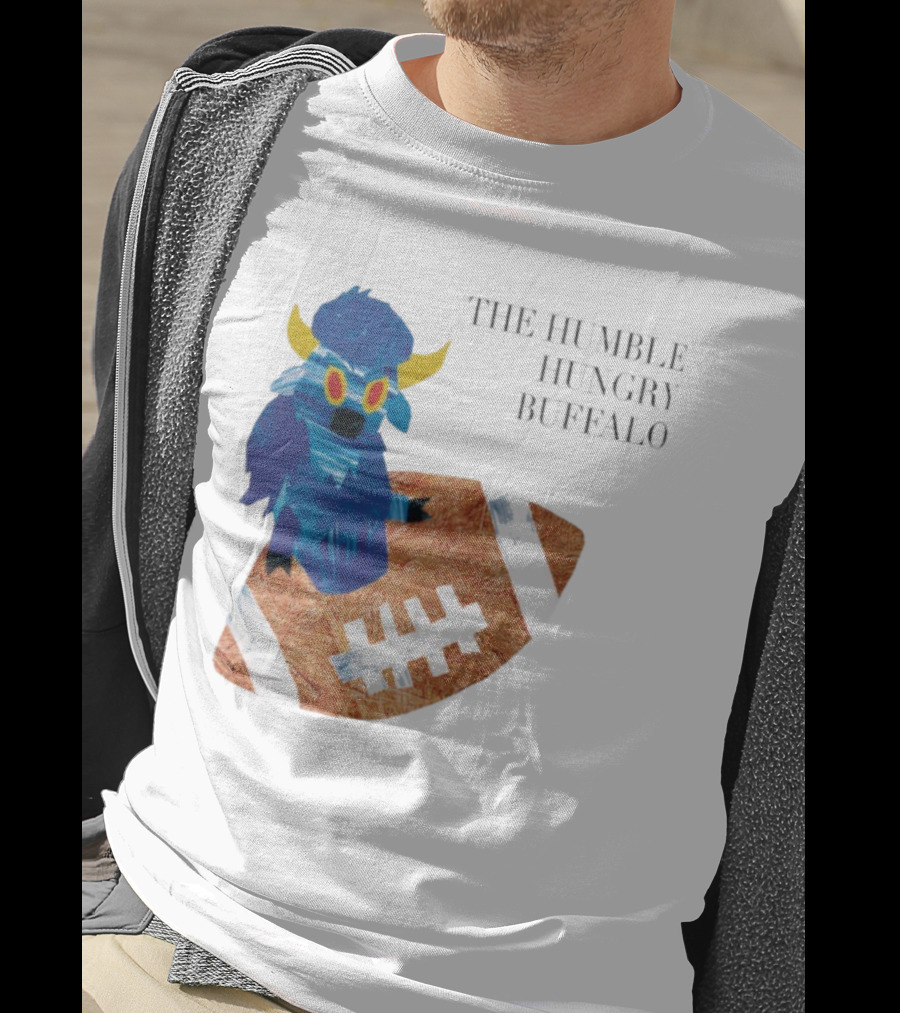 The Humble Hungry Buffalo Riding A Football T-Shirt