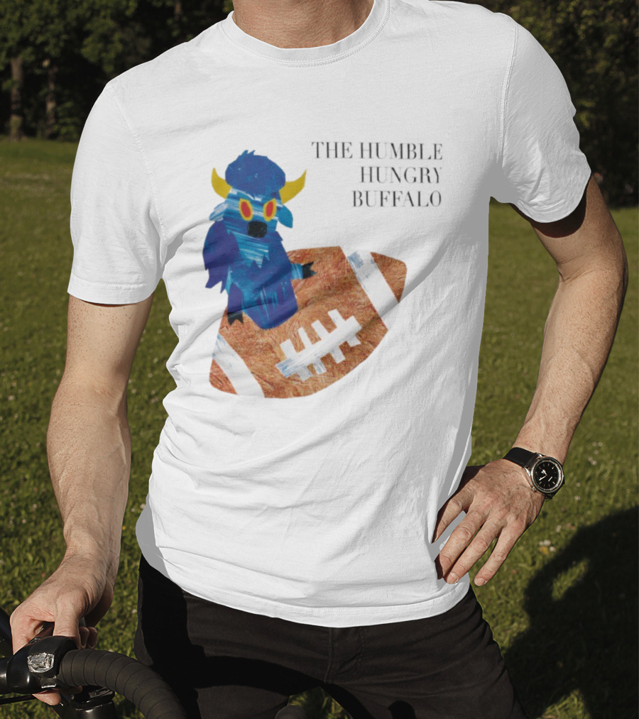 The Humble Hungry Buffalo Riding A Football T-Shirt