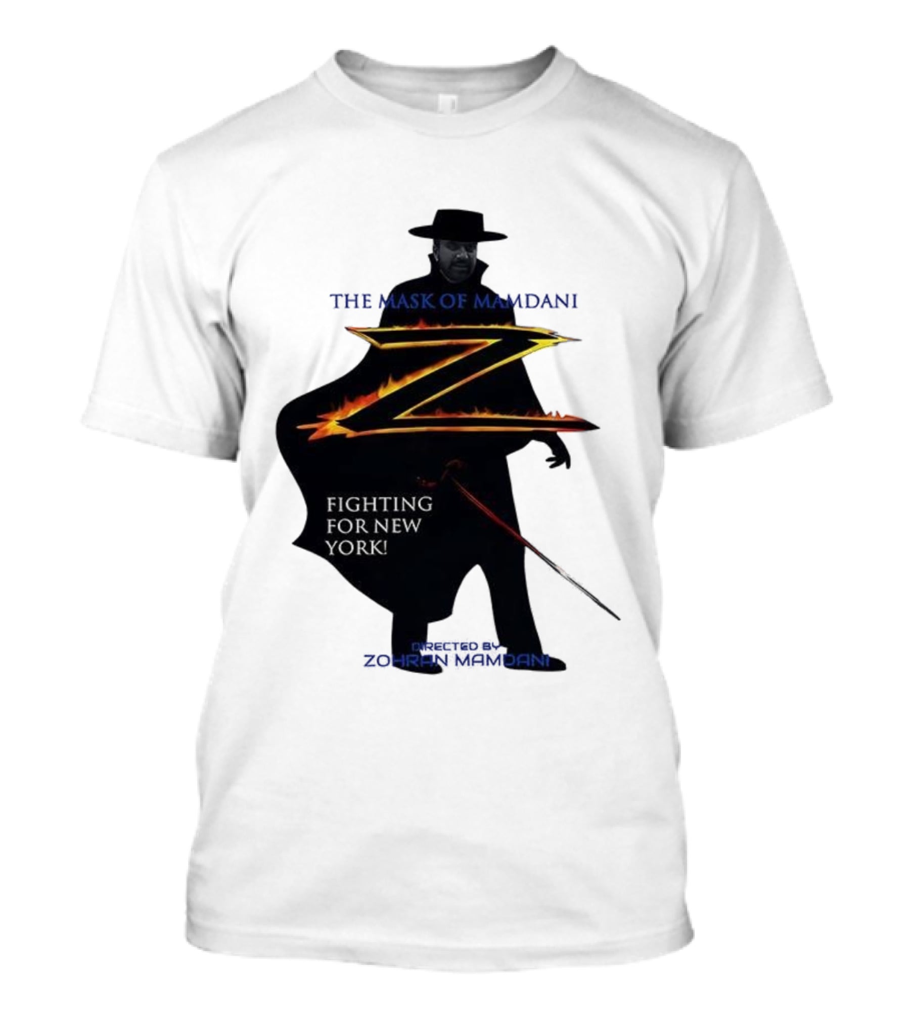 The Mask Of Mamdani Fighting For New York Directed By Zohran Mamdani T-Shirt