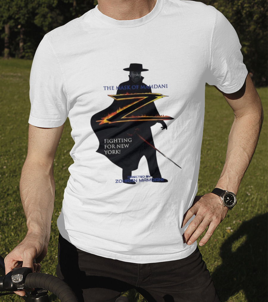 The Mask Of Mamdani Fighting For New York Directed By Zohran Mamdani T-Shirt