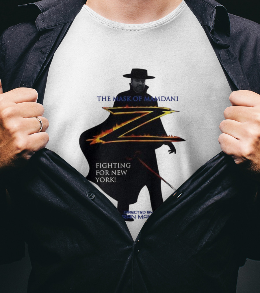 The Mask Of Mamdani Fighting For New York Directed By Zohran Mamdani T-Shirt