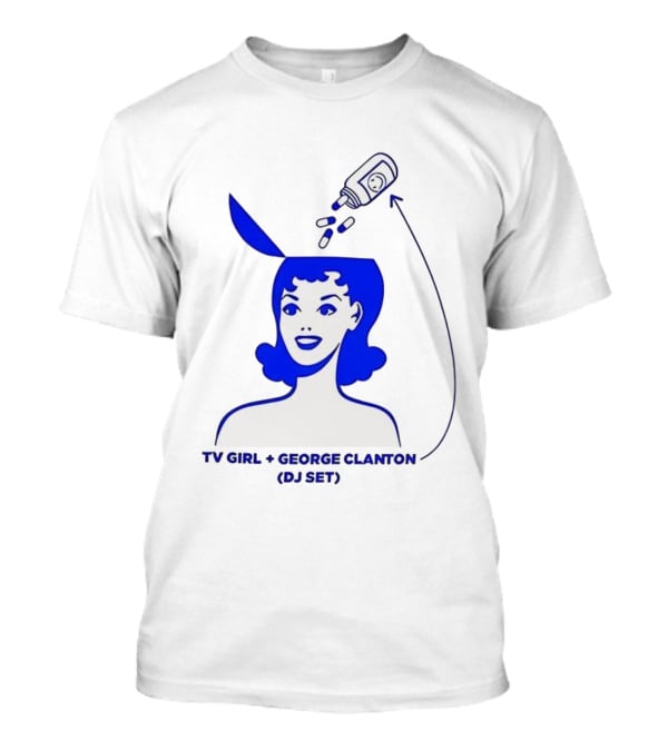 TV Girl George Clanton DJ Set Retro Woman Pills Graphic T-Shirt