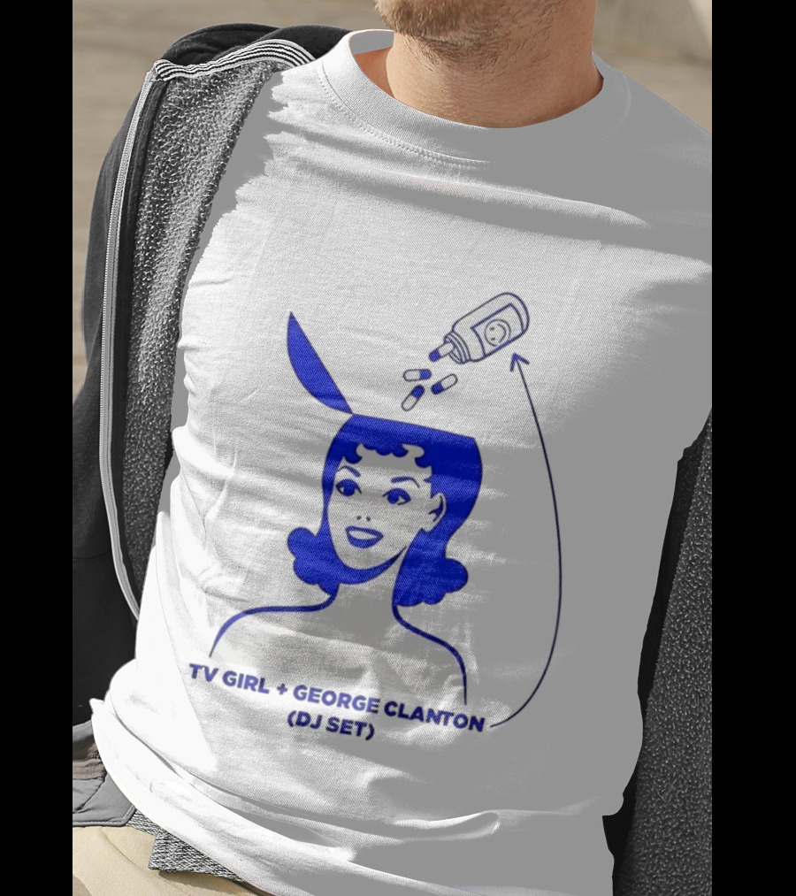 TV Girl George Clanton DJ Set Retro Woman Pills Graphic T-Shirt