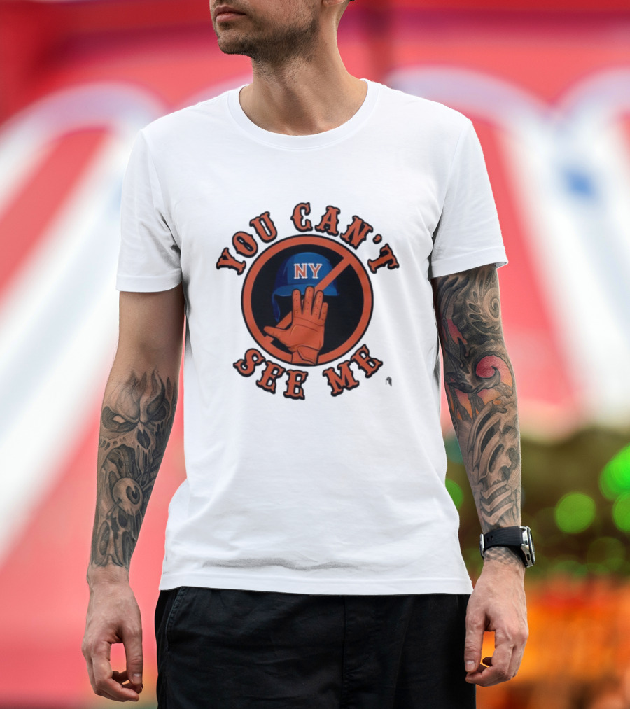 You Can’t See Me NY Mets Baseball Glove & Hand Gesture T-Shirt