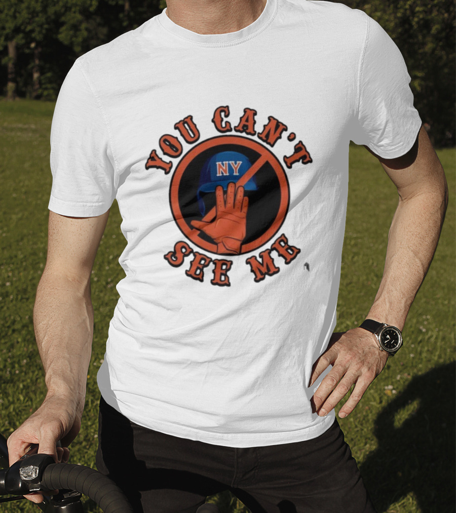 You Can’t See Me NY Mets Baseball Glove & Hand Gesture T-Shirt