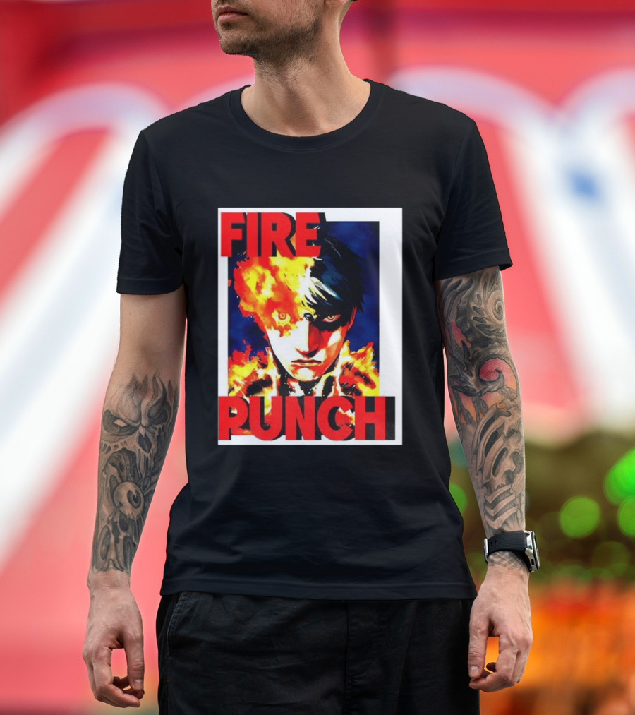 FIRE PUNCH Agni Burning Half Face Manga T-Shirt