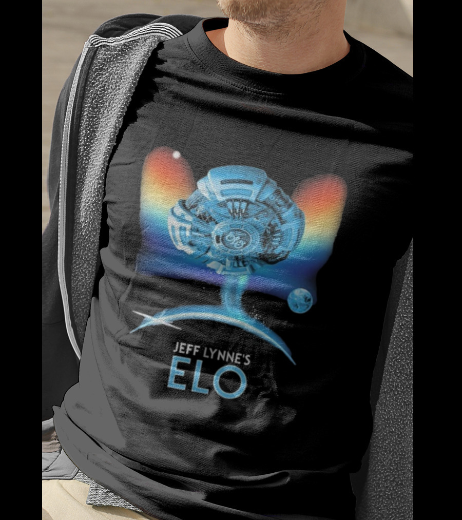 Jeff Lynne’s ELO Spaceship With Rainbow Astral Light T-Shirt