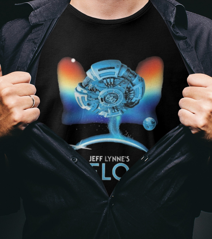 Jeff Lynne’s ELO Spaceship With Rainbow Astral Light T-Shirt