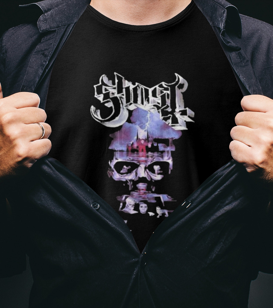 Ghost Papa V Perpetua Skeletal Tour 2025 Artwork T-Shirt