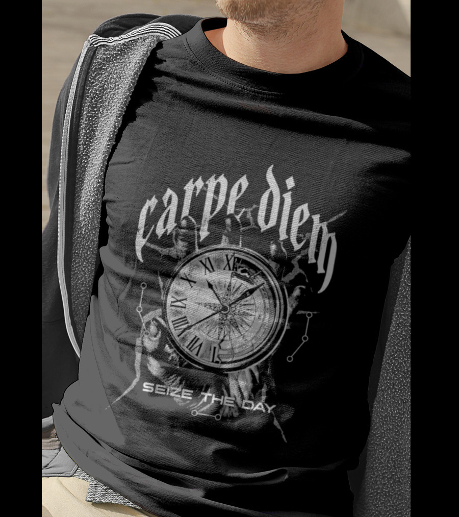 Carpe Diem Seize The Day Roman Numerals T-Shirt