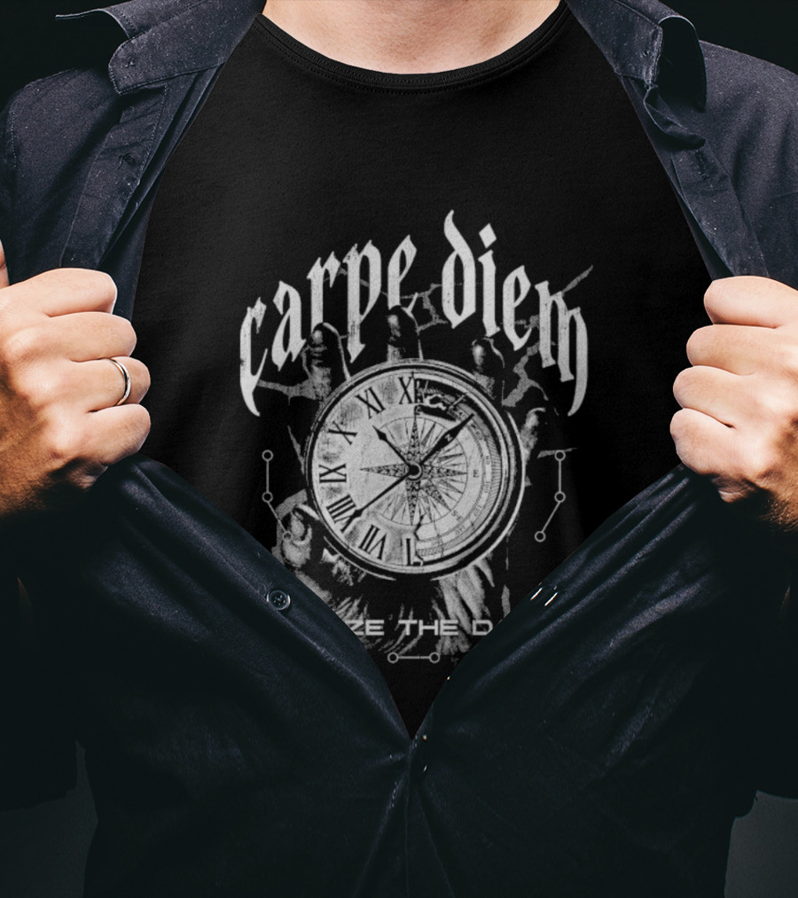 Carpe Diem Seize The Day Roman Numerals T-Shirt