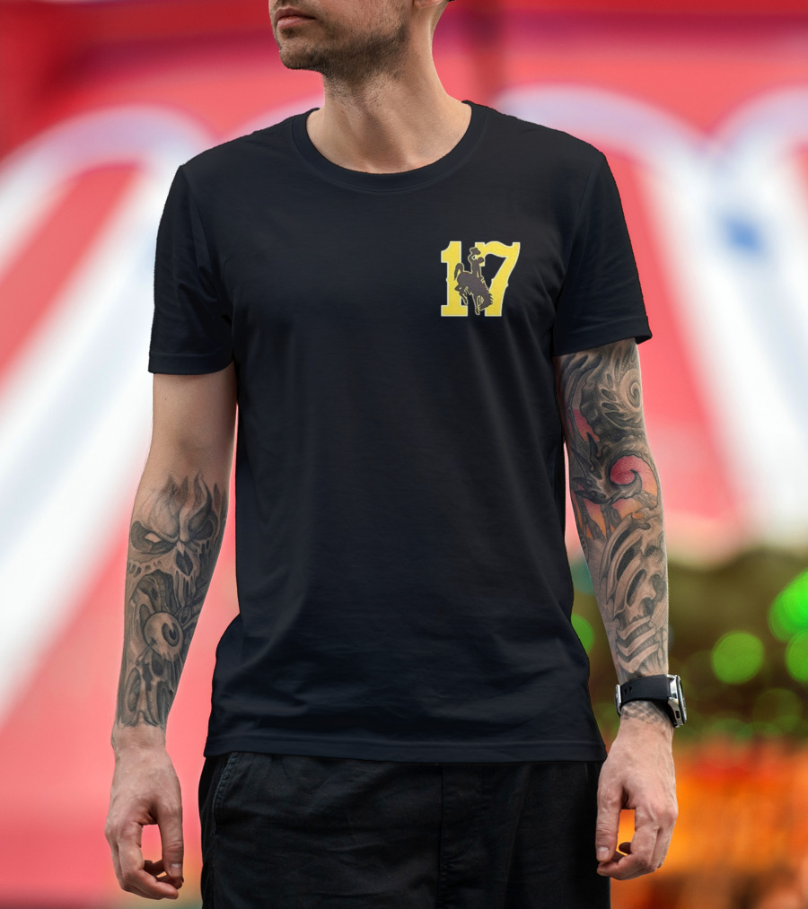 Josh Allen 17 Once A Poke Always A Poke Cowboy Logo T-Shirt