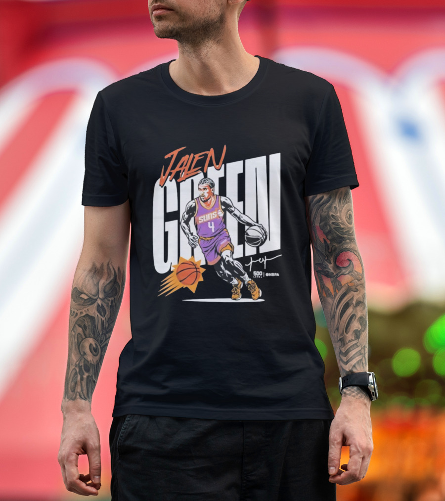 Jalen Green Suns Basketball Vector Number 4 T-Shirt