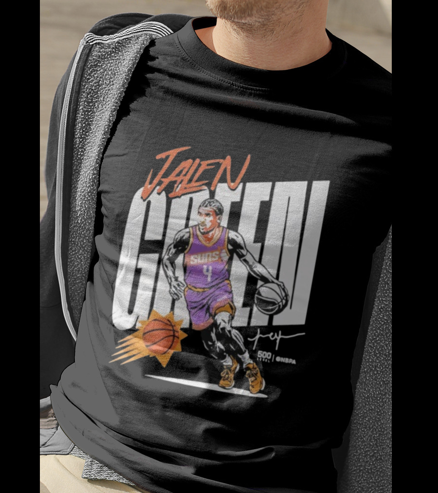 Jalen Green Suns Basketball Vector Number 4 T-Shirt