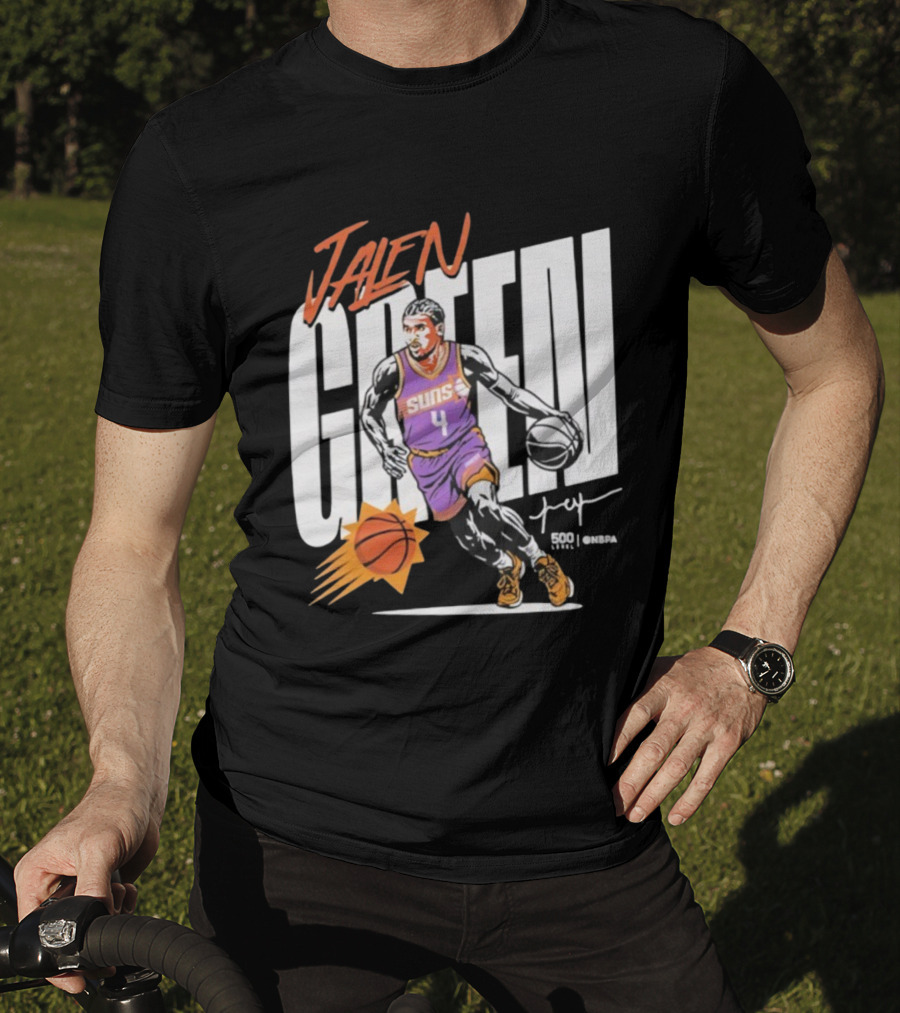 Jalen Green Suns Basketball Vector Number 4 T-Shirt