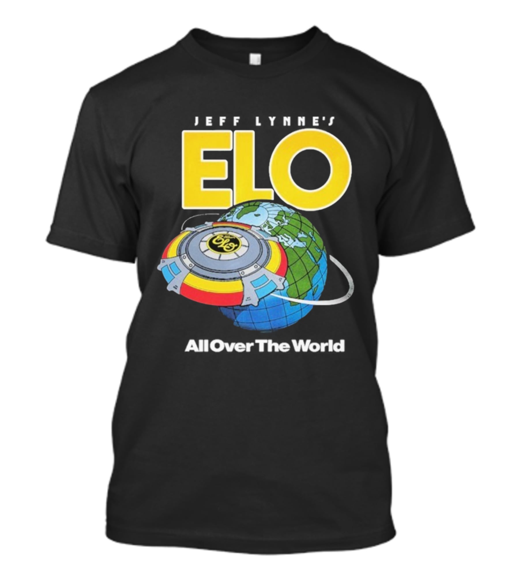 Jeff Lynne's ELO All Over The World Spaceship Globe T-Shirt