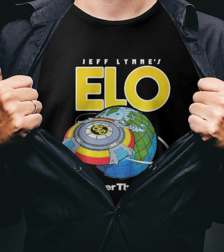 Jeff Lynne's ELO All Over The World Spaceship Globe T-Shirt