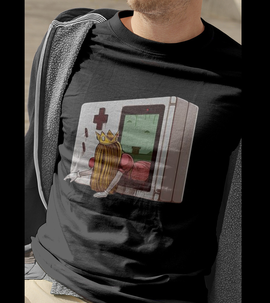 Princess Peach Exiting Classic Handheld Console Adventure T-Shirt