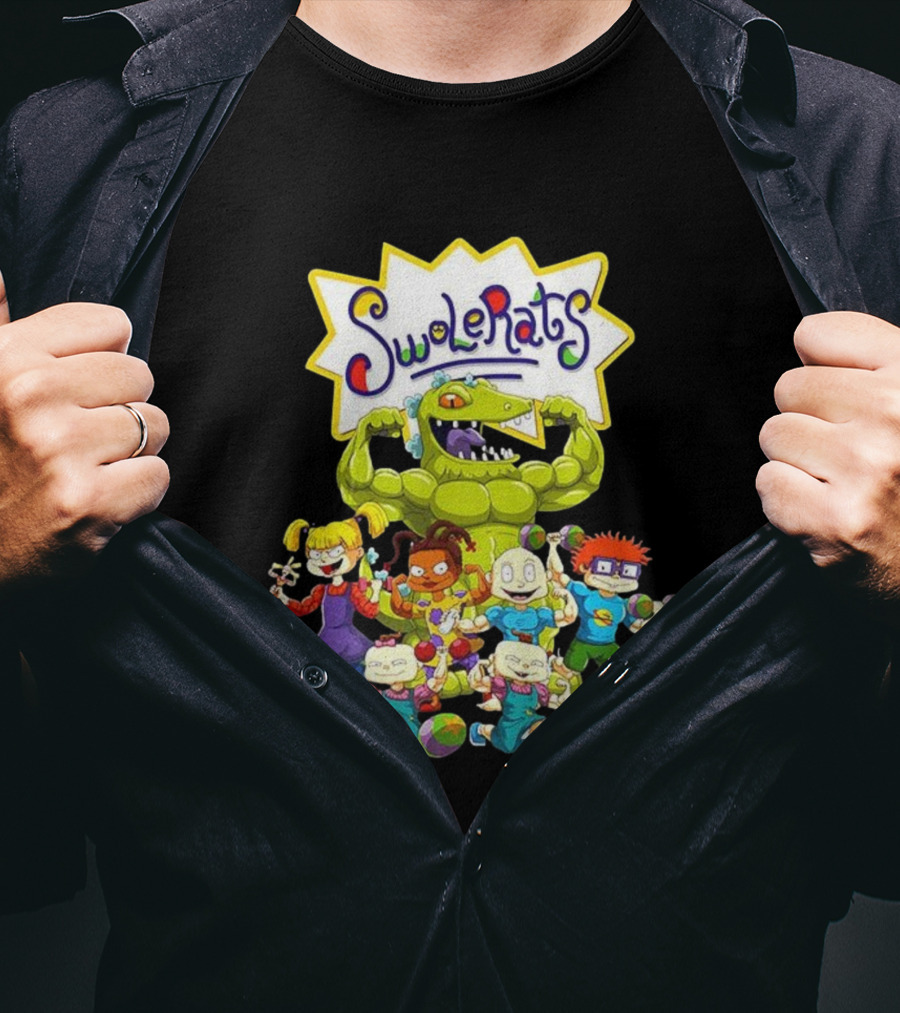 SwoleRats Rugrats Cartoon Gym Fitness Parody T-Shirt