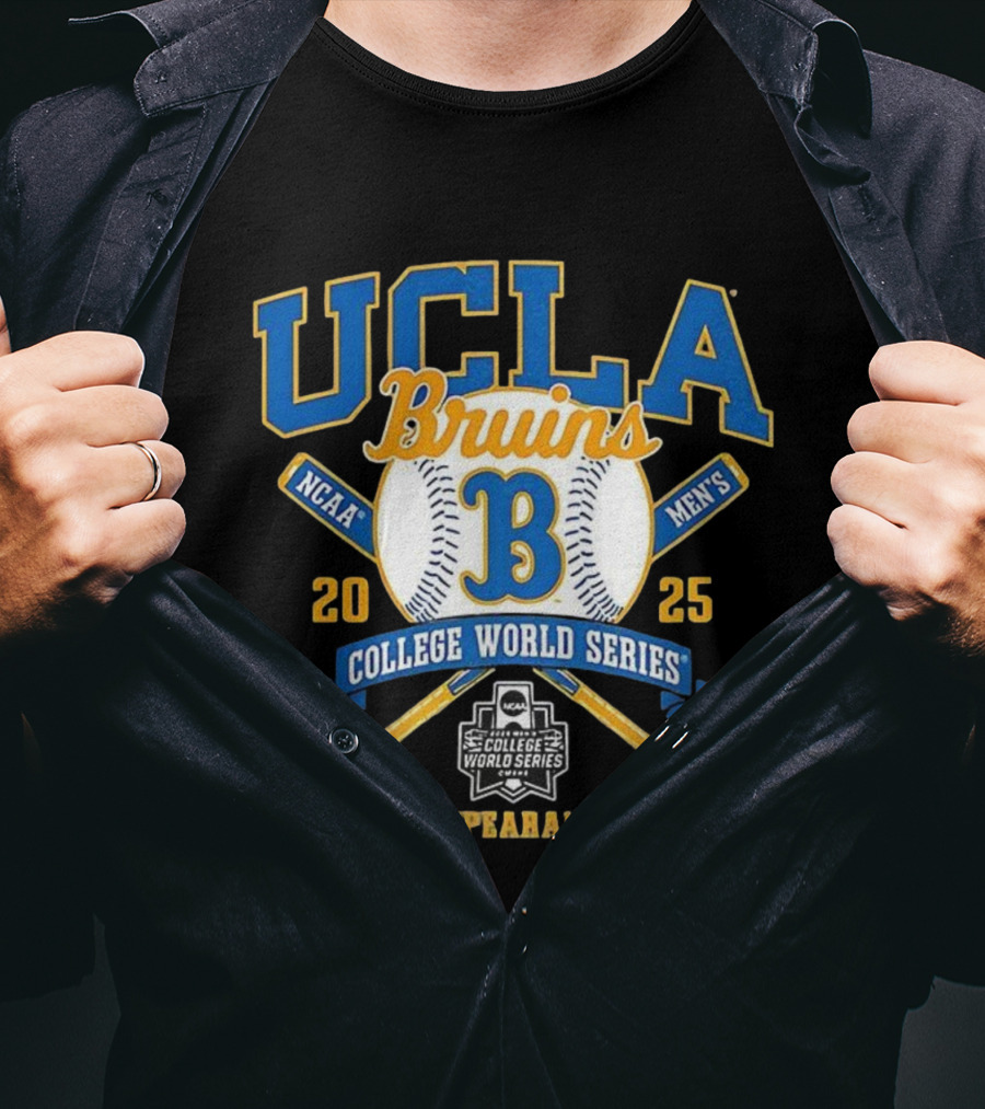 UCLA Bruins NCAA Men's College World Series 2025 Six Appearances T-Shirt