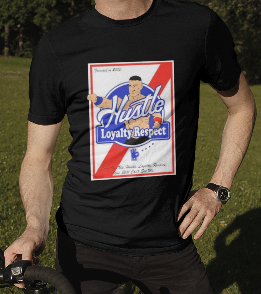 John Cena Hustle Loyalty Respect Never Give Up You Can't See Me WWE 2004 T-Shirt