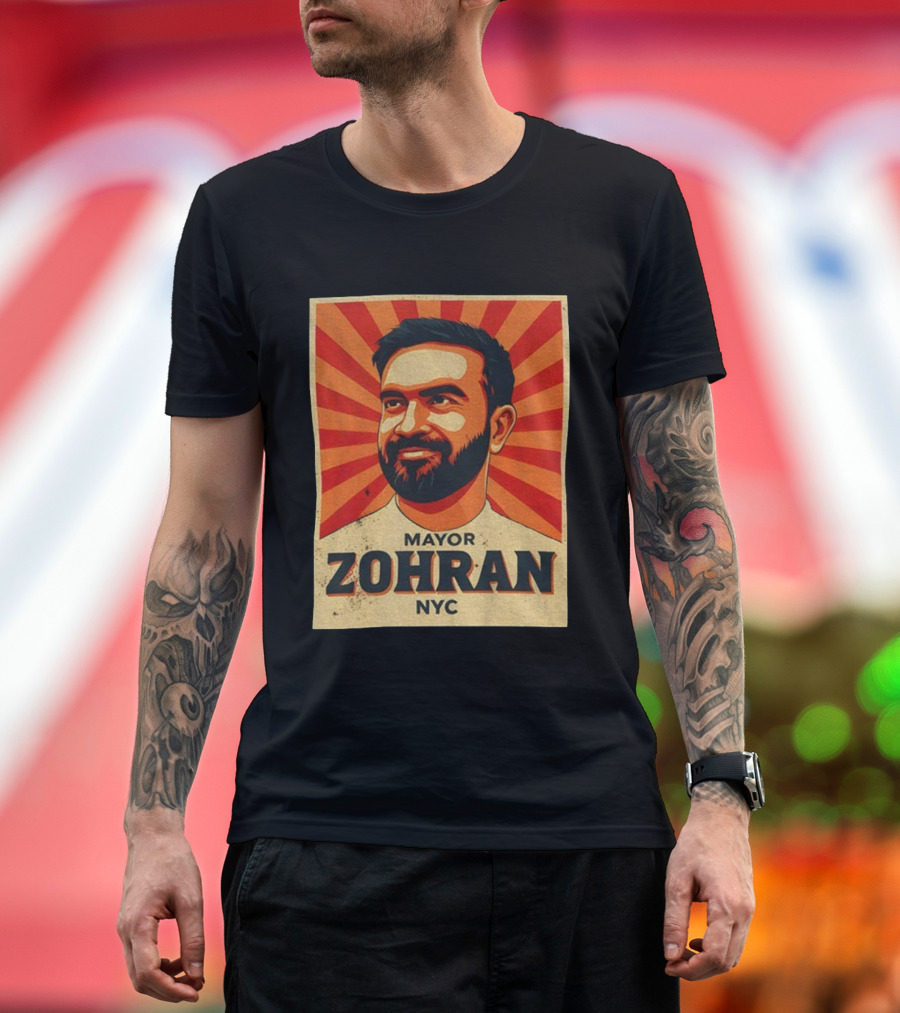 MAYOR ZOHRAN NYC Vintage Political Campaign Retro Style T-Shirt