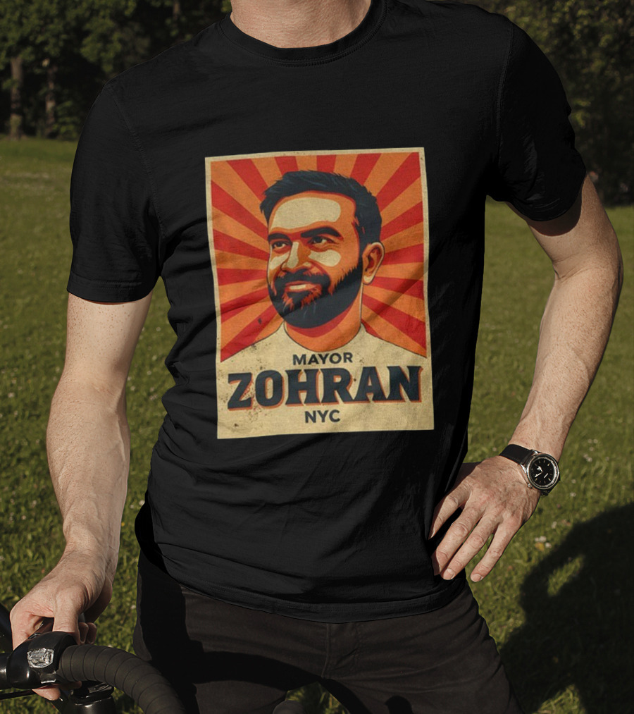 MAYOR ZOHRAN NYC Vintage Political Campaign Retro Style T-Shirt
