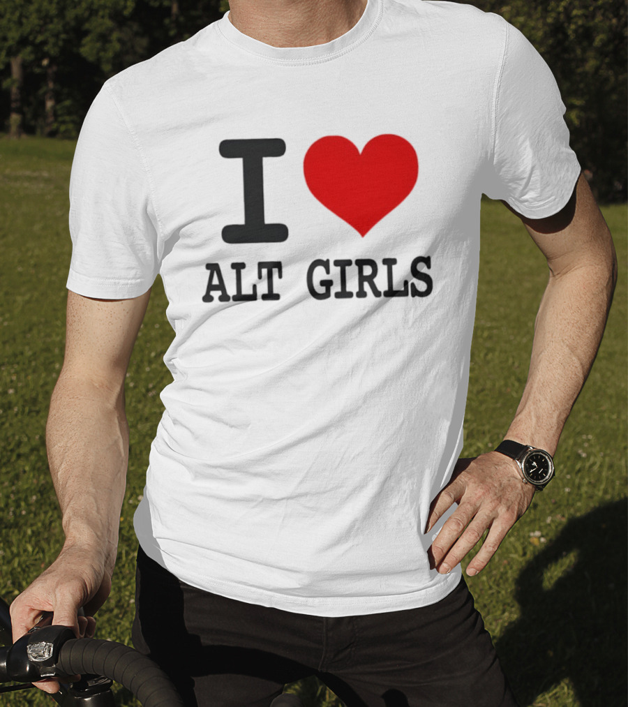 I Love Alt Girls Funny I Heart Design T-Shirt