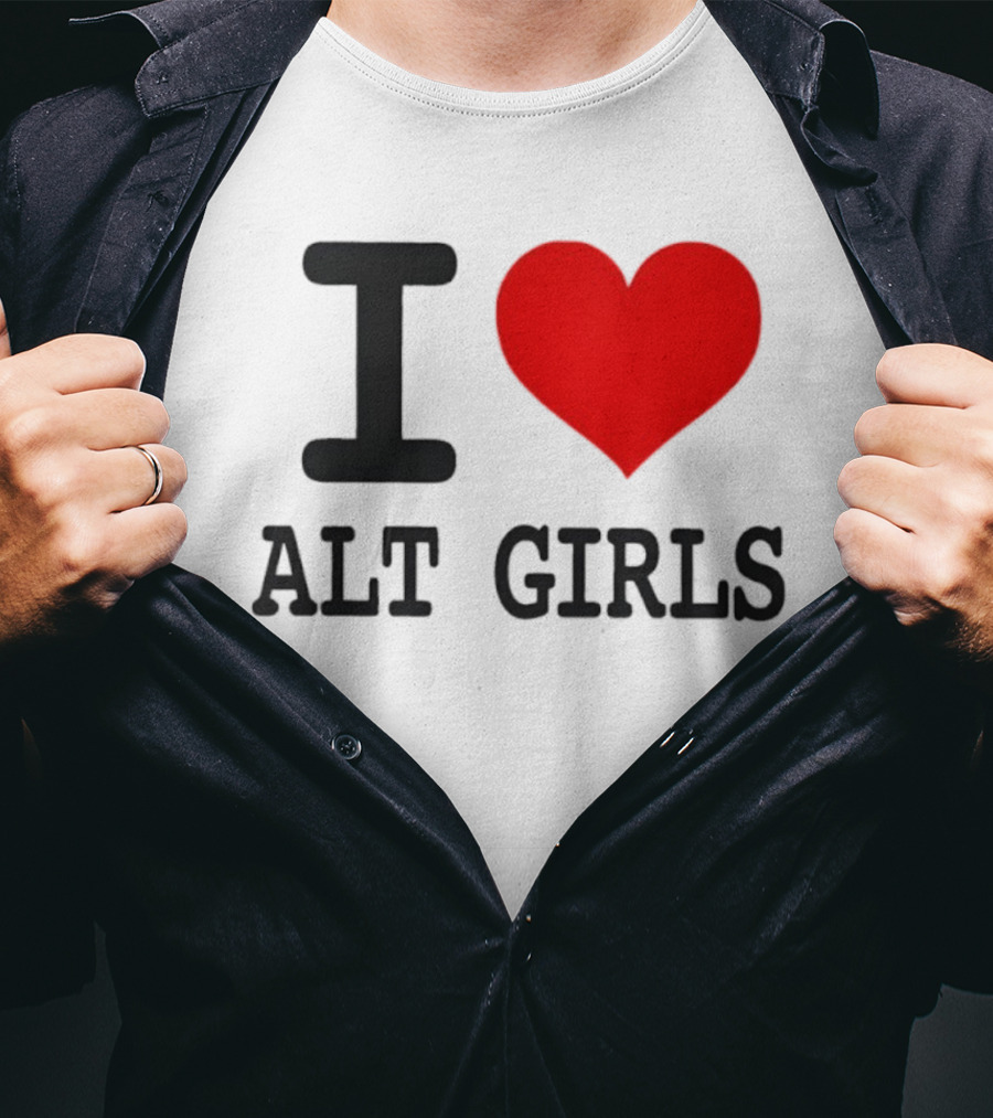 I Love Alt Girls Funny I Heart Design T-Shirt